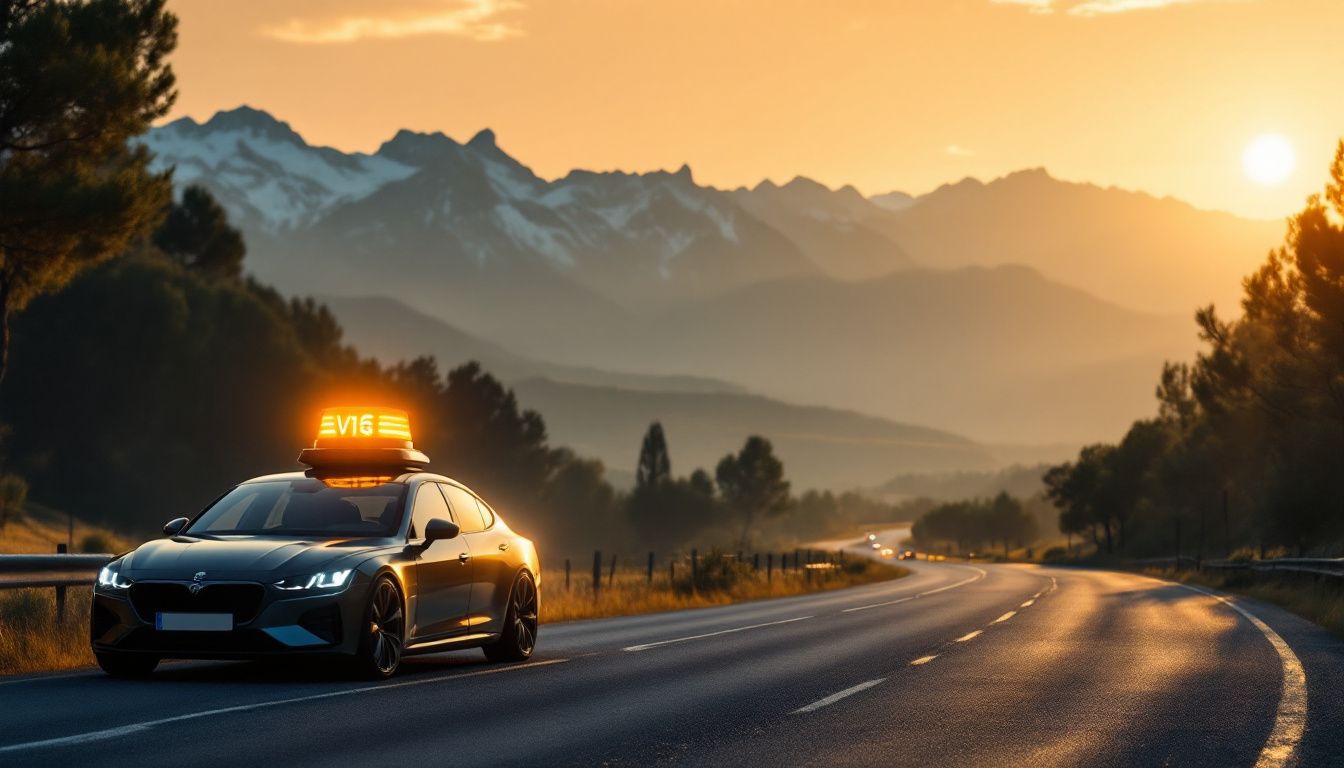 Gyrophare orange obligatoire en Espagne : sécurité routière renforcée.